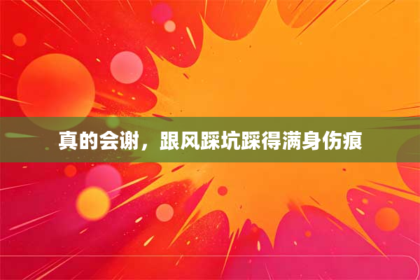 真的会谢，跟风踩坑踩得满身伤痕