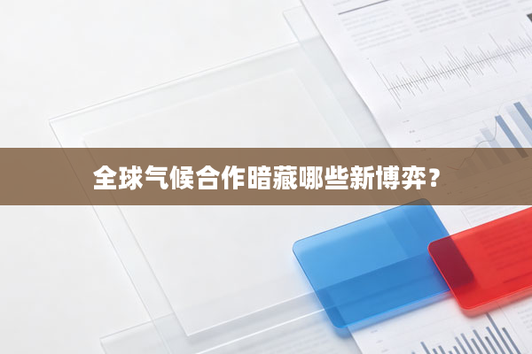 全球气候合作暗藏哪些新博弈？