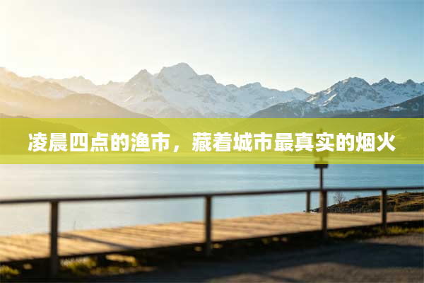 凌晨四点的渔市，藏着城市最真实的烟火