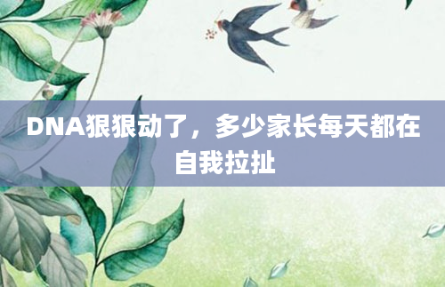 DNA狠狠动了,多少家长每天都在自我拉扯
