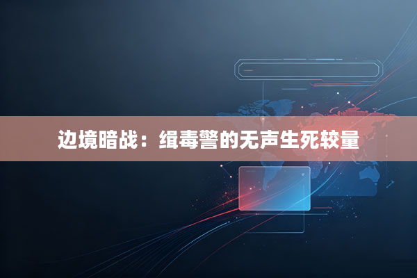 边境暗战:缉毒警的无声生死较量