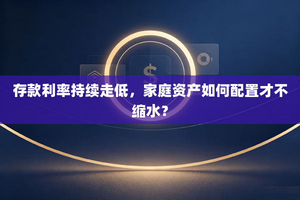 存款利率持续走低,家庭资产如何配置才不缩水?